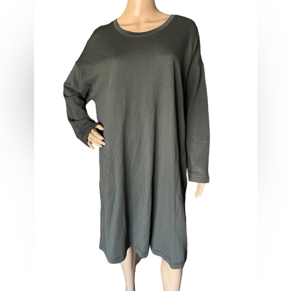 J. Jill Dresses & Skirts - J.Jill Sweater Dress Modal Cotton Blend Women Size 2X Comfort Lagenlook Green